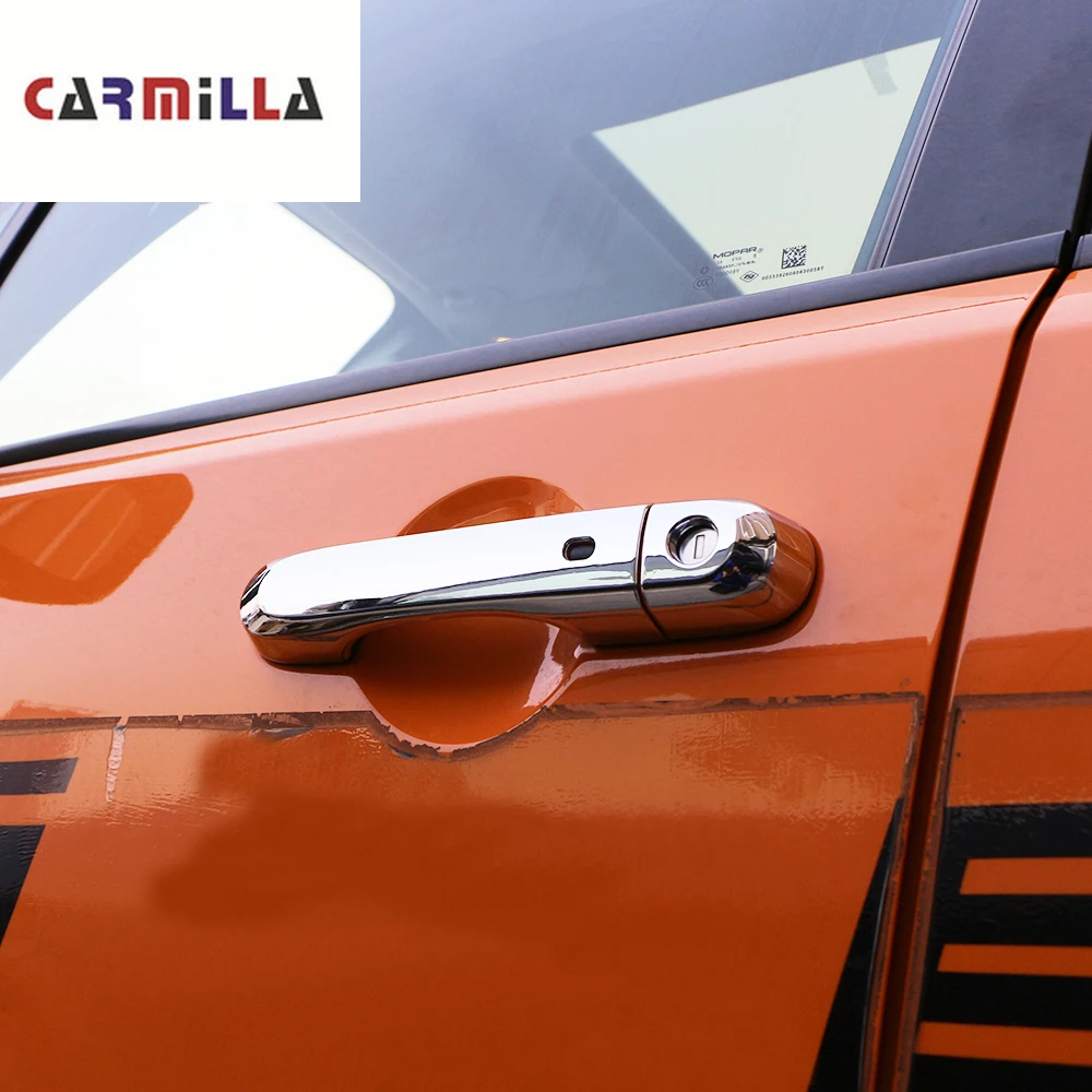 

ABS Chrome Car Door Handle Cover Fit for Jeep Renegade 2015 - 2019 Outer Door Handles Protection Trim Sticker Accessories
