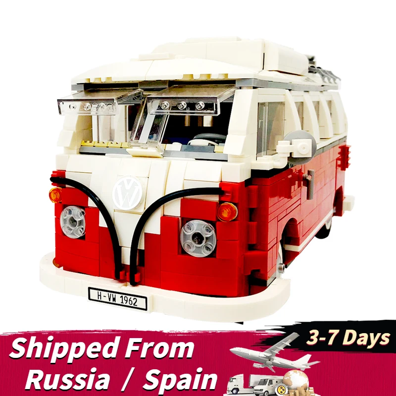 

Technic Simulated Vehicle Model Building Blocks Camper Van Set 1332Pcs Compatible With City DIY Educational Toy Bricks For Kids