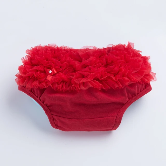 Bombachos de algodón para bebé, bragas con volantes para bebé, 15 colores, lindos calas de pañales para bebé, tutú corto PP de silicona sólida Reborn - Imagen 5