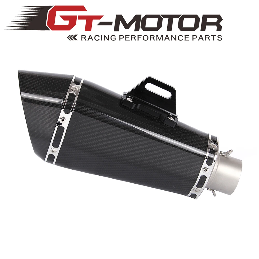 

Real Carbon Fiber Motorcycle Exhaust Silence link Pipe Motocross Muffler with DB KILLER
