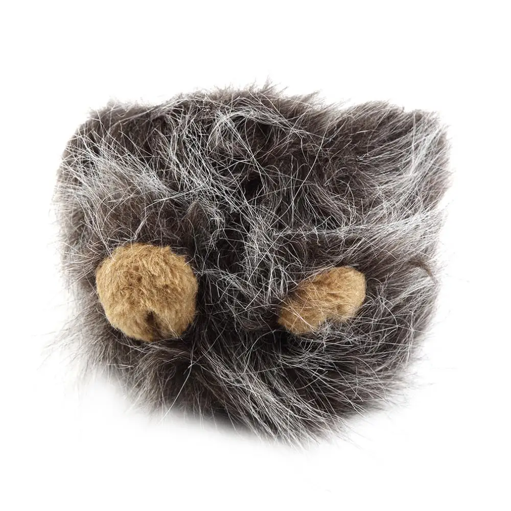 Милый костюм для домашних животных платье кошка парик для собак эмуляция Лев волосы грива уши головной убор осень зима наряжаться в костюм глушитель шарф