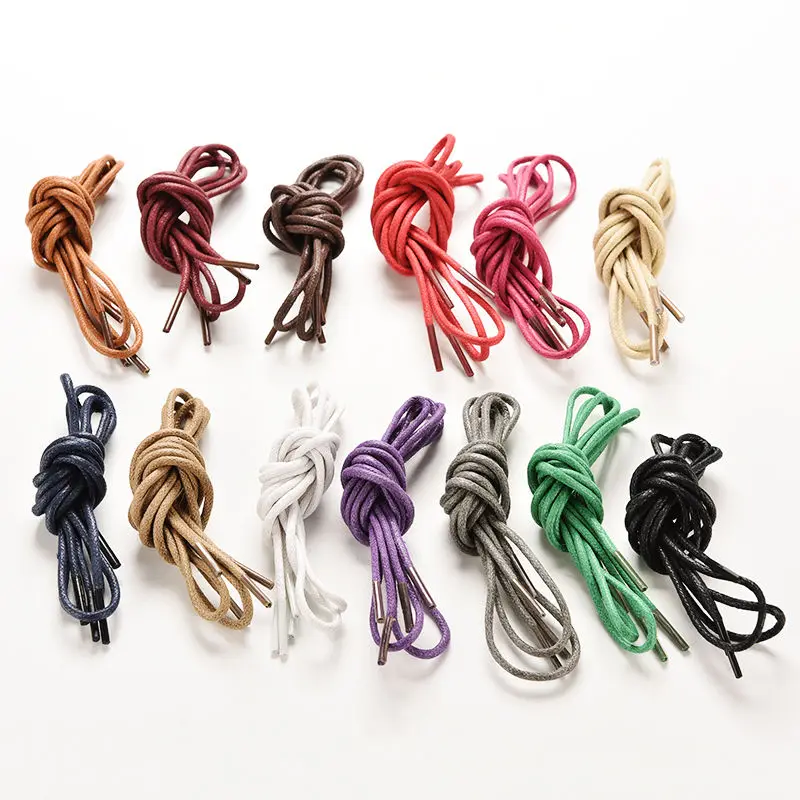1Pair Long Round Shoe Laces Shoelaces Leather Boot Brogues Bootlaces Strings