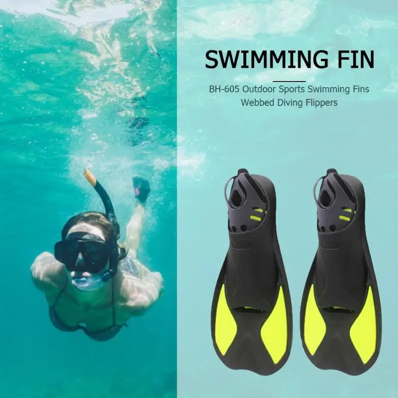 

Swim Fins Swimming Flipper Outdoor Water Sports Adjustable Swimming Fins Webbed Diving Flippers Snorkeling Training Pool
