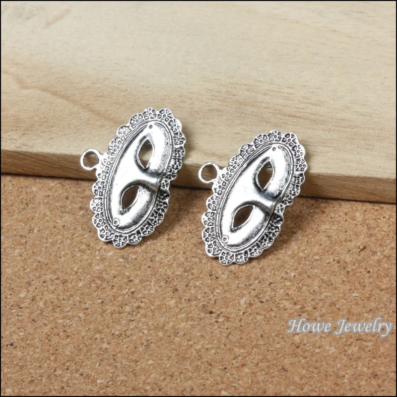 

60pcs Charm vintage mask Pendant Tibetan silver Zinc Alloy Fit European Necklace DIY Metal Jewelry Findings