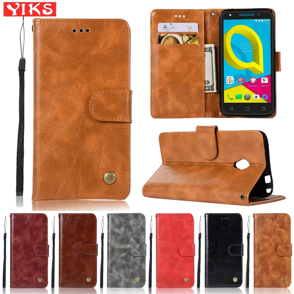 

Wallet Leather Case For Alcatel U5 4G Lte U5 5044D 5044Y 5044I 5044T Flip Cover Flip Wallet Leather Bag Etui Capinha