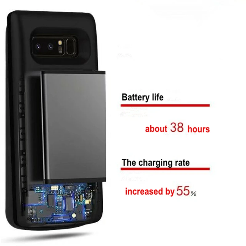 Внешний аккумулятор задняя крышка зарядное устройство чехол для samsung Galaxy S9 S8 Plus Note 8 внешний резервный внешний аккумулятор чехол