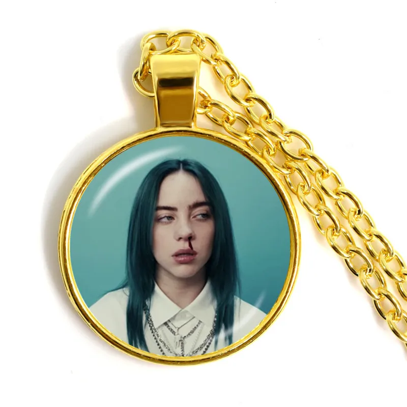 BAD GUY Not Smile At Me ожерелье Billie Eilish ручной работы популярный хип-хоп певец Модный кулон для женщин фанатов подарок - Окраска металла: 18