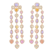 Fashion Fashion Colorful Rhinestones Pendant Tassel Earrings Korea bohemian AAA Cubic Zirconia Earrings Luxury Party Jewelry Fashion Fashion Colorful Rhinestones Pendant Tassel Earrings Korea bohemian AAA Cubic Zirconia Earrings Luxury Party Jewelry