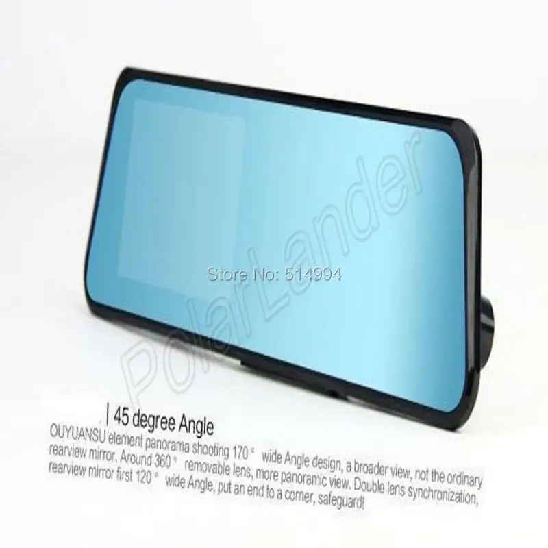 

2015 HOT Car dvr mirror Support GPS TF card View Cam 4.3 inch TFT LCD screen touch Full HD1080P Car Dvr lens 120 degree