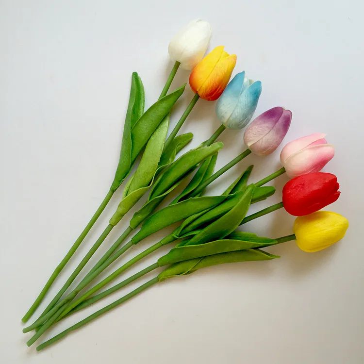 3pcs/lot Artificial Tulip Flower PU Wedding Flowers Home Decor Bouquet