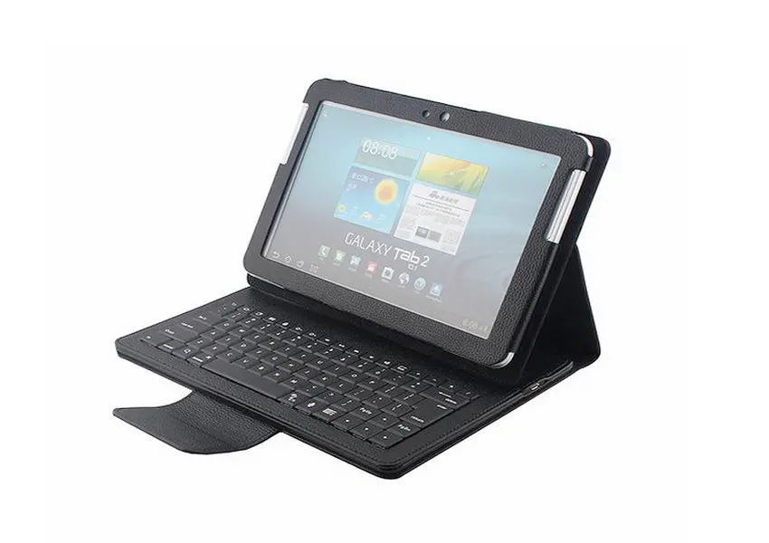 Bluetooth Беспроводной клавиатура PU кожаный чехол Tablet чехол для samsung Galaxy Note 10,1 ''N8000/N8010 английский Русский язык