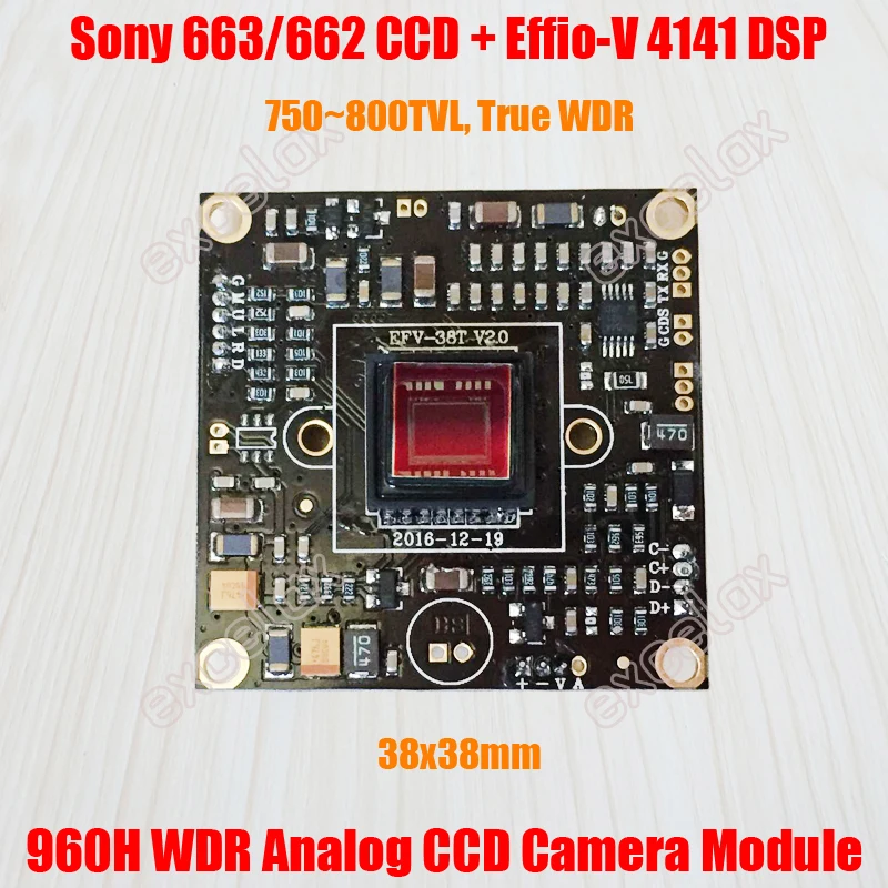 

750TVL~800TVL ICX663 662 WDR CCD Effio-V 4141 DSP CCTV Camera Module Board PCB OSD HLC Motion Detection Wide Dynamic Range