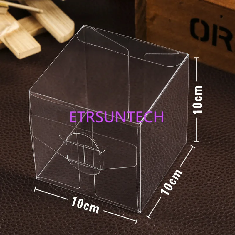 300 шт./лот квадратный ПВХ подарок на день рождения коробка прозрачный свадебный пользу держатель коробки для шоколада и сладостей события