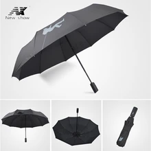 NX Golf Single Layer Windproof Umbrella Three Folding 105cm parasol male Commercial Automatic business umbrella free shipping