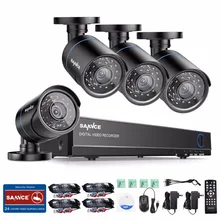 SANNCE 720P CCTV System 4CH Video Surveillance Kit for home 1080P HDMI DVR 4PCS 1280TVL 720P outdoor Security Camera 1tb