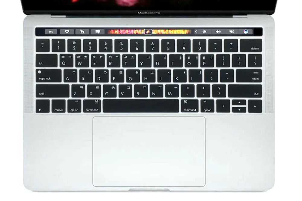 

Korean Language Touch Bar Keyboard Skin Silicone Cover for MacBook Pro with Touch Bar 13 15 A1989 A1706 A1990 / A1707 US Version