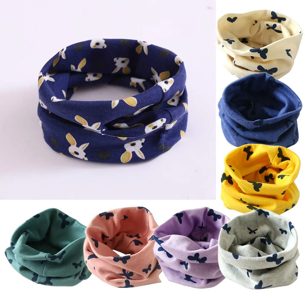 

Cute Cotton Kids Scarf Star Animal Print Children Spring Warm Scarves Boys Girls Neck Collar O Ring Scarf