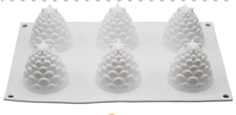 Pineal fruit Pine Cone Shape 3D Craft Art Candle Mould Multiple Cake Baking Tool Handmade Soap Candle Silicone Molds