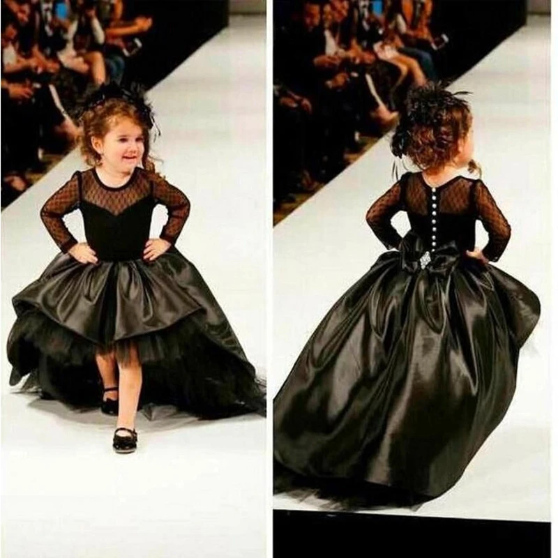 little girl black pageant dresses