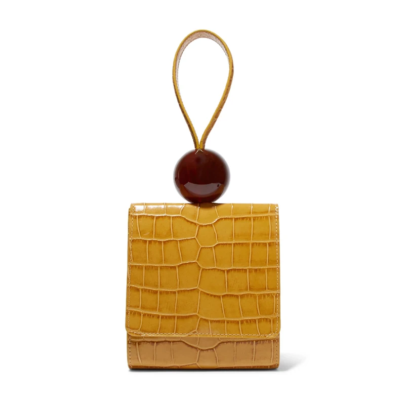 

Luxury Crocodile Alligator Women Handbags Acrylic Beads Women's Bag PU Leather Small Flap Bags Evening Clutches Purse Hand Bags