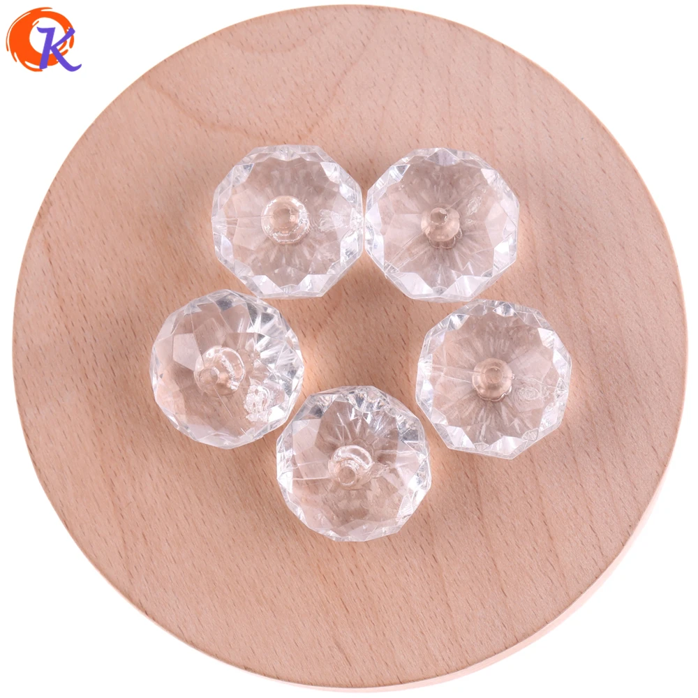 Buy Fashion Clear Acrylic Wheel Flat Bead 4MM 22MM