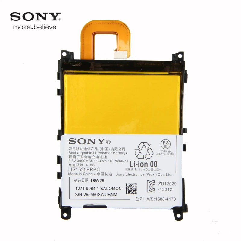 Оригинальный Sony LIS1525ERPC батарея для sony Xperia Z1 L39H C6903 C6916 C6943 C6902 3000 мА ч|Аккумуляторы