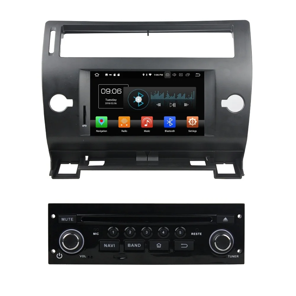 Clearance 7" Android 8.0 Car Radio DVD Stereo Multimedia for Citroen C4 2005-2011 4GB RAM GPS Bluetooth WIFI USB DVR Mirror-link 32GB ROM 2