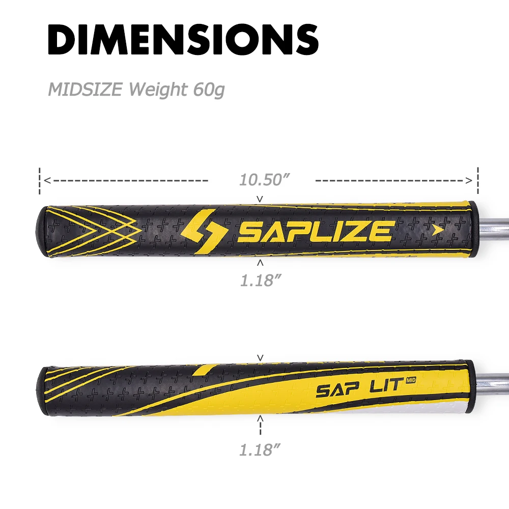 Саплизация рукоятка короткой клюшки для гольфа, Sap Lit V3, легкий, противоскользящий узор, 3,0 средний размер