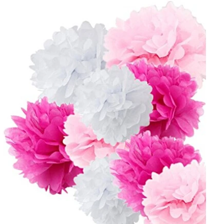 9 шт Смешанные 8 '✐'' 14 ''папиросная бумага Pom Poms цветок Свадебная