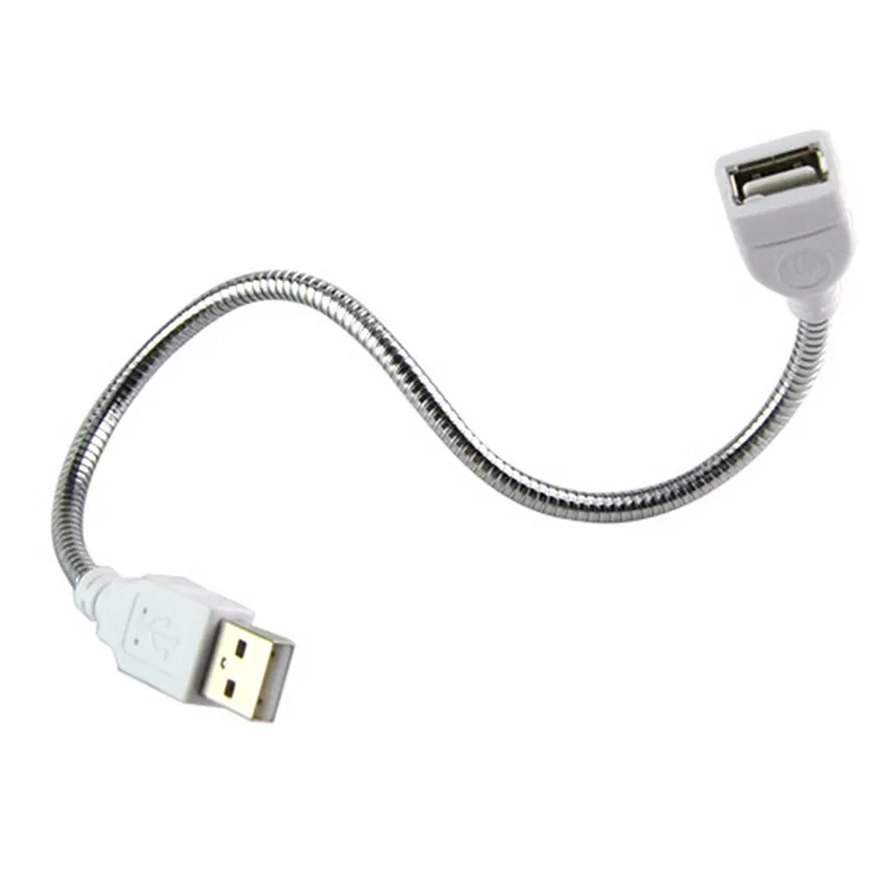 

Newest 35cm Flexible Metal USB Extension Male to Female Extension Power Apply Cord Tube Cable for USB Night Light LED Lamp Bulb