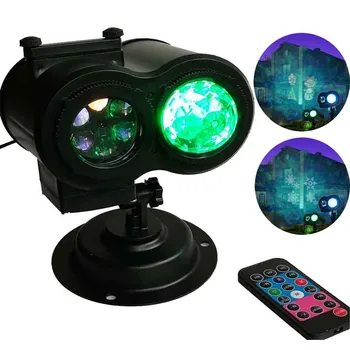 

2 In 1 Pattern Projector Lights with 12pcs Film Patterns Colorful Water Wave Lamp Landscape Light For Xmas Party Wedding Decor