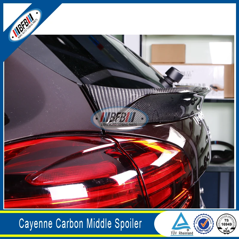 Автомобильные аксессуары средний спойлер из углеродного волокна для Cayenne 2014