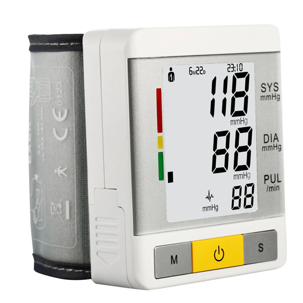 Portable Digital LCD Wrist Blood Pressure Pulse Monitor