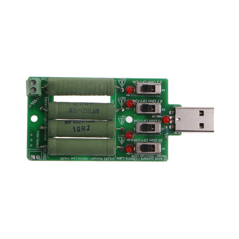 

New 2019 USB Electronic Load Discharge Resistance Resistor Adjustable 15 Current Tester Hot Sale