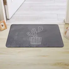 1 шт. серый ковер с кактусами для гостиной коврик для спальни с растительным принтом мягкий фланелевый ковер для кухни коврик для ванной комнаты