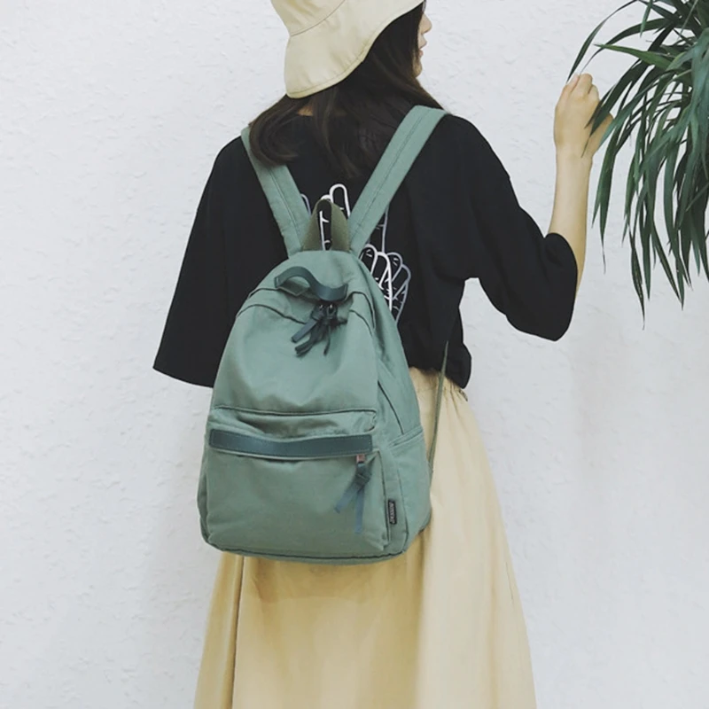 Simple solid color canvas backpack Women Canvas 911A Backpack School Bag Rucksack Travel Daypack for Student Teenage Simple solid color canvas backpack Women Canvas 911A Backpack School Bag Rucksack Travel Daypack for Student Teenage