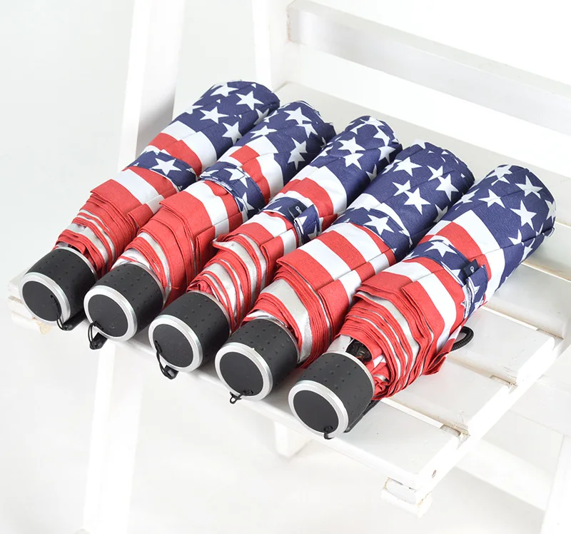 Free Shipping Wholesale Flag Umbrella Rain Women men Umbrella Windproof