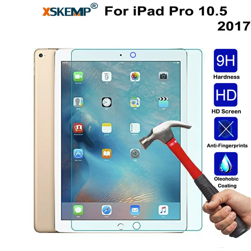 XSKEMP Ultra Clear Screen Protector Tempered Glass Film For iPad Pro 10