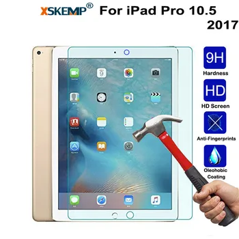 

XSKEMP Ultra Clear Screen Protector Tempered Glass Film For iPad Pro 10.5 2017 Tablet 9H Hardness Anti-Scratch Protective Guard