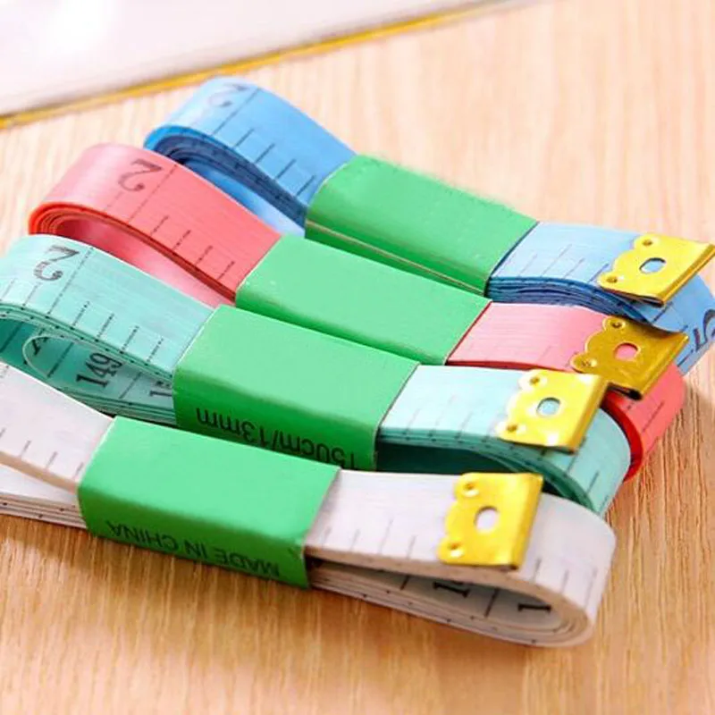 

10pcs/lot Body Measuring Ruler Sewing Tailor Colorful Small Tape Measure Folding Easy To Carry Multi-function Two-sided Ruler