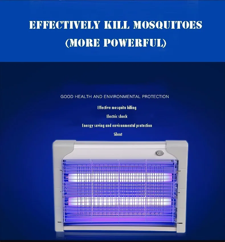 Electric Mosquito Killer Lamp, Silent LED Shock, 220V Anti-Fly, Radiation-Free Trap, Physical Mosquitoes Remover image 2