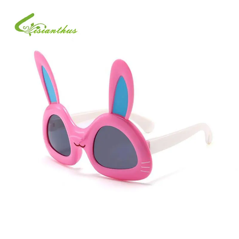 Toddler Cartoon Polarized Sunglasses Cute Fashionable Sunglasses for Baby Boys Girls Children Silica Eyewear Pink