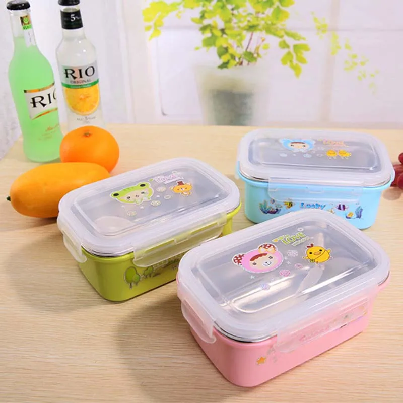 Детский Ланч бокс Bento изолированный из нержавеющей стали для пикника кемпинга