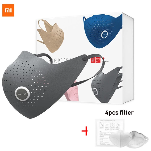 Xiaomi AirPOP Air Wear PM0.3 анти-Дымчатая маска для лица с фильтром 4 шт. регулируемые удобные маски для лица 4 цвета