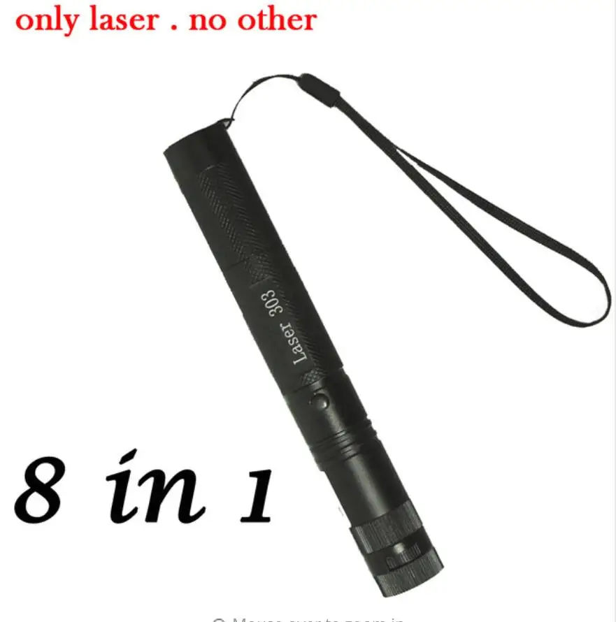 Охотничья зеленая лазерная указка 532 нм 5 мВт 10000 м 303 лазерная ручка Регулируемый МОЩНЫЙ СВЕТИЛЬНИК сжигание лазеры регулируемый фокус - Цвет: Черный