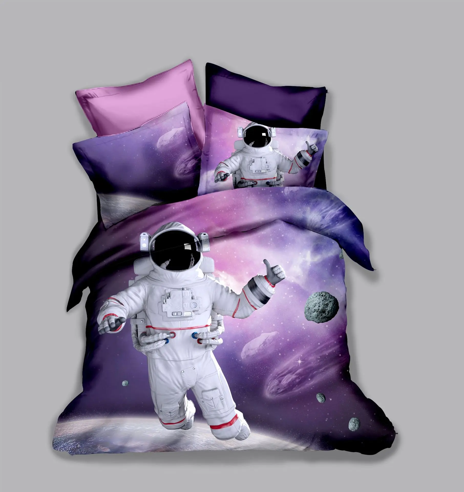4 New Astronaut комплекты постельного белья с принтом Twin полный queen King Размеры SL01 3D реактивной печати пуховое одеяло наволочки - Цвет: 4