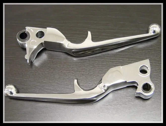 Freeshipping Chrome Brake Clutch Levers For 1996 2010 Harley Softail