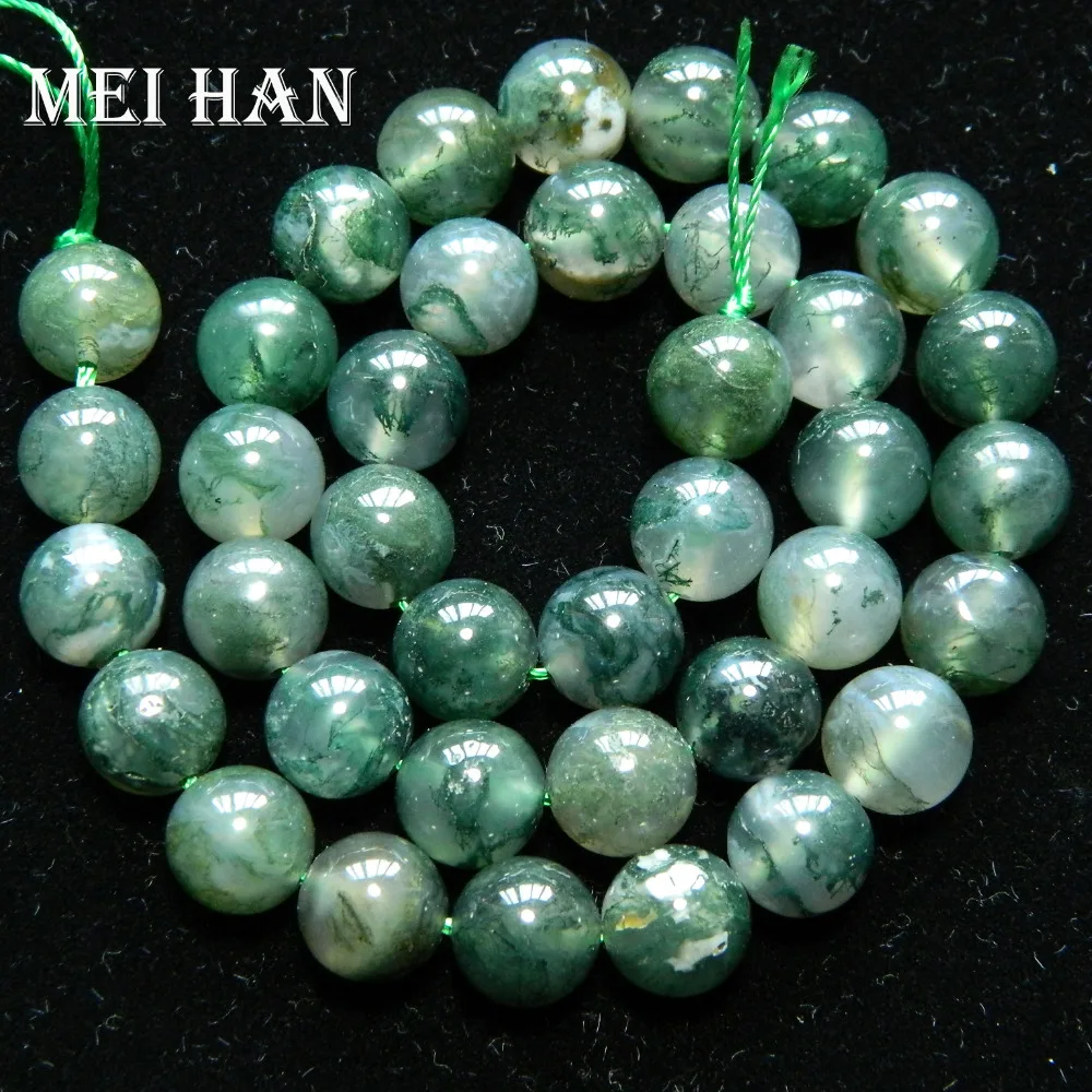 Natural Moss Agate Forested Matte Stones Beads Jewelry Making 6mm 8mm 10mm 12mm
