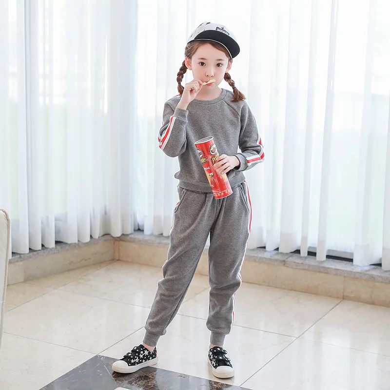 Sporty Girls Clothes Kids Girl Clothing Set Children Active Suit 2PCS ...