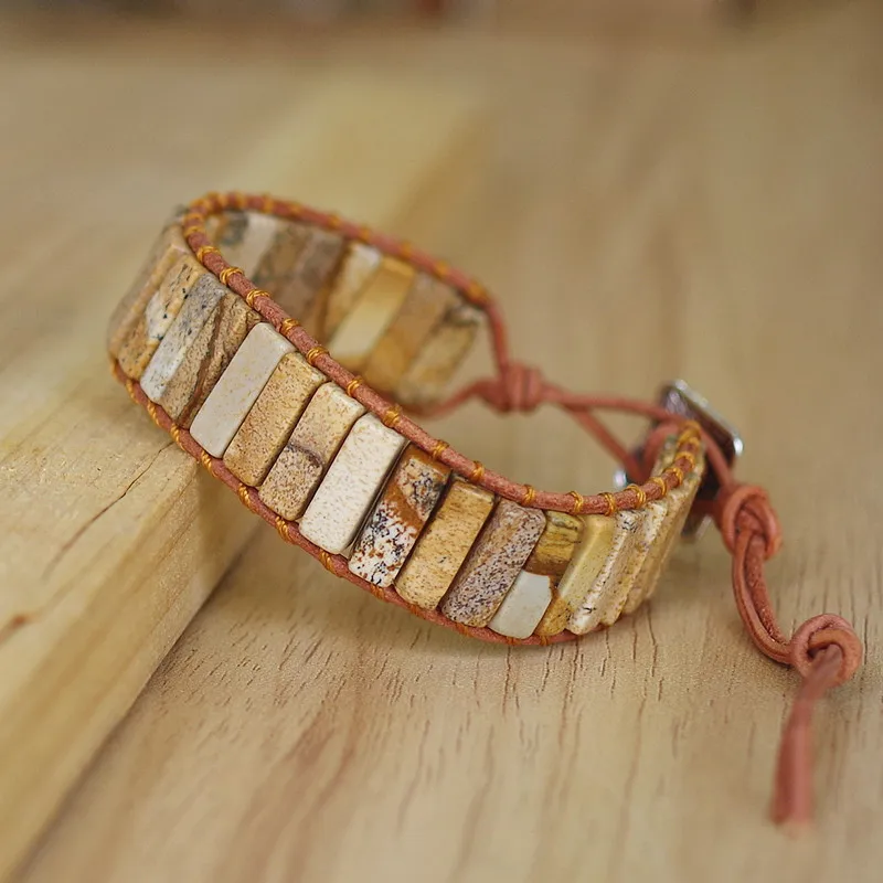 Женские и мужские украшения ручной работы браслет с кожаной обмоткой в стиле